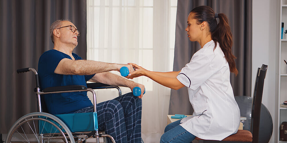 Support person with NDIS client